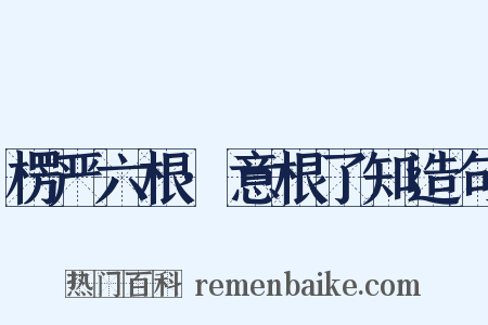 楞严六根·意根了知造句是什么意思的图片